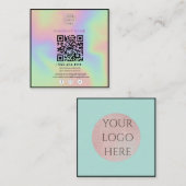 Code QR numérisable cartes de visite de médias soc (Devant / Derrière)