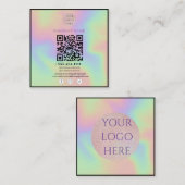 Code QR numérisable cartes de visite de médias soc (Devant / Derrière)