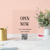Code QR Open Sign Custom Typography Minimal Cool (Mariage)
