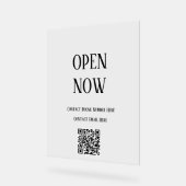 Code QR Open Sign Custom Typography Minimal Cool (Angle)