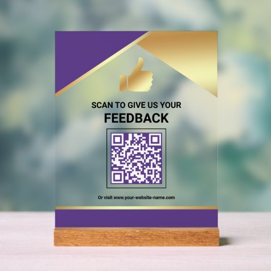 Code QR Or Client Commentaires sur l'expérience (Neutre)