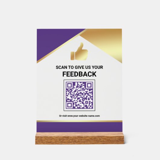 Code QR Or Client Commentaires sur l'expérience (Recto)