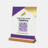 Code QR Or Client Commentaires sur l'expérience (Angle)