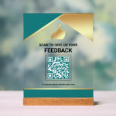 Code QR Or Doré Commentaire de Réaction de Client (Neutre)