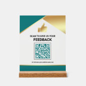 Code QR Or Doré Commentaire de Réaction de Client (Recto)