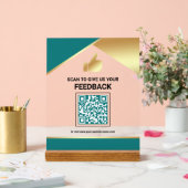 Code QR Or Doré Commentaire de Réaction de Client (Mariage)