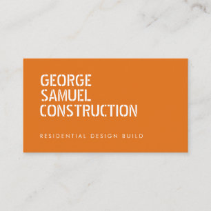 Code QR Orange de Carte de Visite en Construction