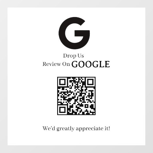 Code QR | Panneau d'affichage des avis Google pour (Feuille)