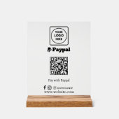 Code QR PayPal | Logo d'entreprise d'analyse vers  (Recto)