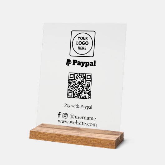 Code QR PayPal | Logo d'entreprise d'analyse vers (Angle)