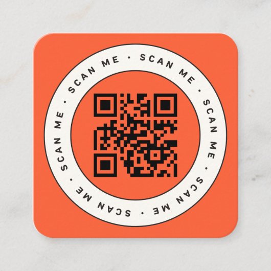Code QR Personalisé Vierkante Visitekaartje (Voorkant)