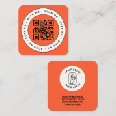 Code QR Personalisé Vierkante Visitekaartje (Voorkant / Achterkant)