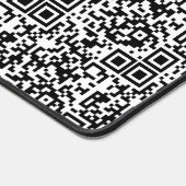 Code QR personnalisable Geek Abstrait noir et blan (Coin)