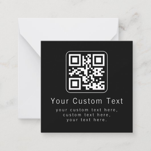 Code QR personnalisable & modèle de texte modifiab (Devant)