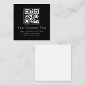 Code QR personnalisable & modèle de texte modifiab (Devant / Derrière)