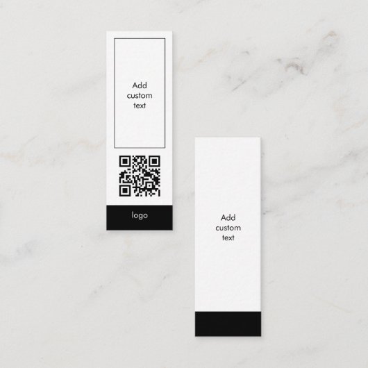 code qr personnalisé affaires simple blanc carte s (Devant / Derrière)