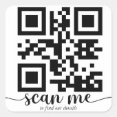 Code QR personnalisé Autocollant carré (Devant)