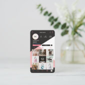 Code QR personnalisé Carte de visite-Logo Qr Insta (Debout devant)