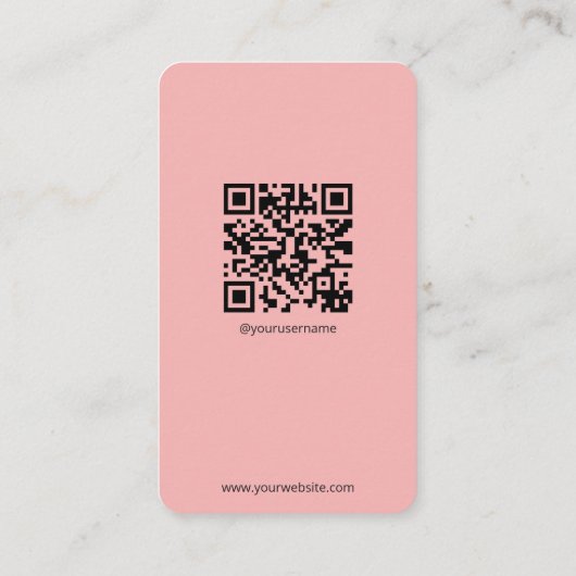 Code QR personnalisé Carte de visite-Logo Qr Insta (Dos)