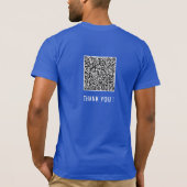 Code QR personnalisé Design de T-Shirt drôle Faite (Dos)