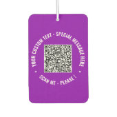 Code QR personnalisé Désodorisant pour voiture Tex (Devant)