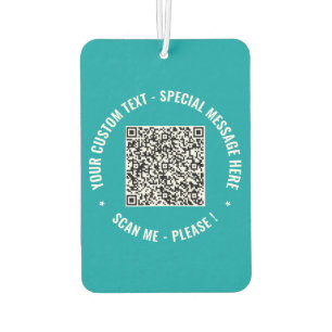 Code QR personnalisé Désodorisant pour voiture Tex