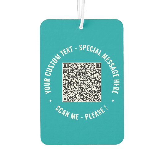 Code QR personnalisé Désodorisant pour voiture Tex (Dos)