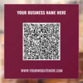 Code QR personnalisé et autocollant de fenêtre tex (Feuille 2)