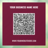 Code QR personnalisé et autocollant de fenêtre tex (Feuille 3)