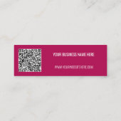 Code QR personnalisé et Carte de visite de texte C (Dos)