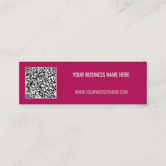 Code QR personnalisé et Carte de visite de texte C (Dos)