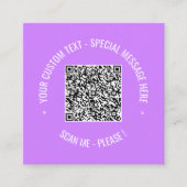 Code QR personnalisé et Carte de visite de texte C (Devant)