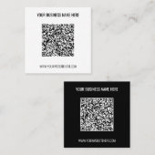Code QR personnalisé et Carte de visite texte de v (Devant / Derrière)