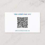 Code QR personnalisé et Carte de visite texte de v (Devant)