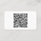Code QR personnalisé et Carte de visite texte de v (Dos)
