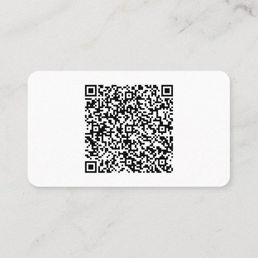 Code QR personnalisé et Carte de visite texte de v (Dos)