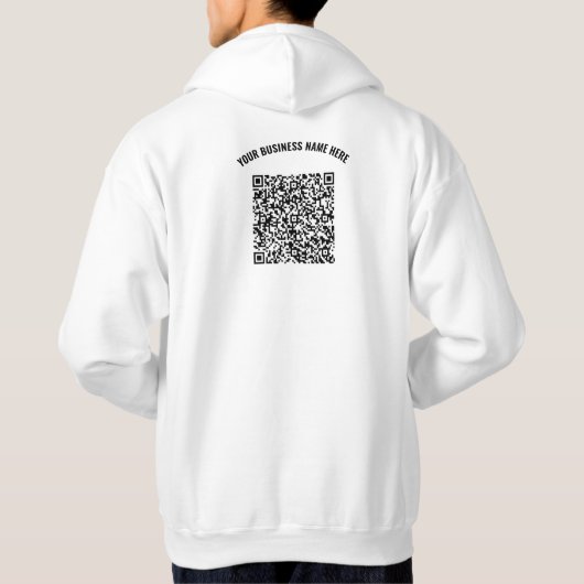 Code QR personnalisé et Modèle de Sweat - shirt à  (Dos)
