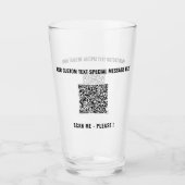 Code QR personnalisé et Modèle de verre promotionn (Devant)