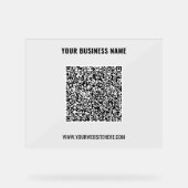 Code QR personnalisé et nom du texte Signal acryli (Recto)
