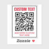 Code QR personnalisé et Sticker de texte (Feuille)