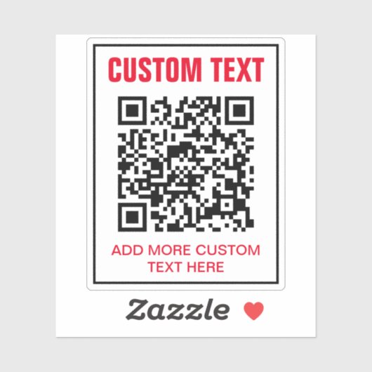 Code QR personnalisé et Sticker de texte (Feuille)