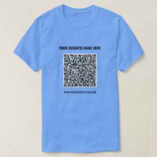 Code QR personnalisé et texte de votre T-shirt d'e