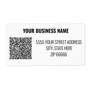 Code QR personnalisé Étiquettes Votre nom d'entrep