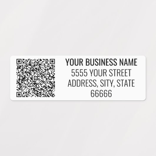 Code QR personnalisé Étiquettes Votre nom d'entrep (Design 2)