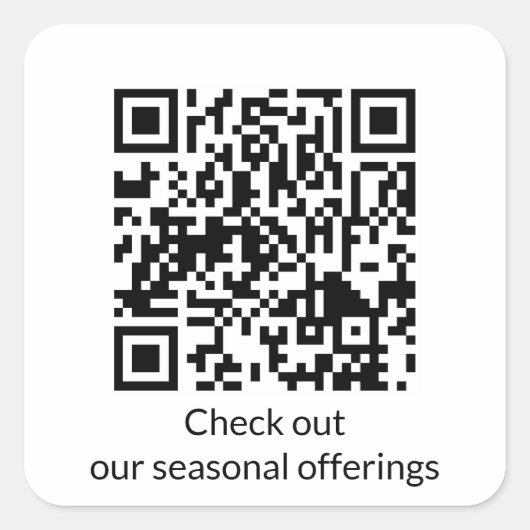 Code QR personnalisé Générer URL Autocollant carré (Devant)
