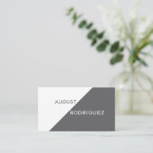 Code QR personnalisé géométrique gris Carte de vis (Debout devant)