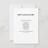 Code QR personnalisé Invitation tendance moderne (Dos)