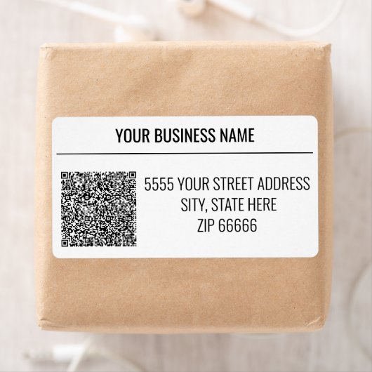 Code QR personnalisé Nom commercial Étiquettes de (En situation)