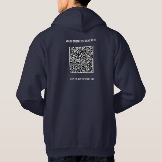 Code QR personnalisé Nom de société Info Sweat - s (Dos)