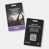 Code QR personnalisé pour le badge d'accès du pers (Avant & arrière)